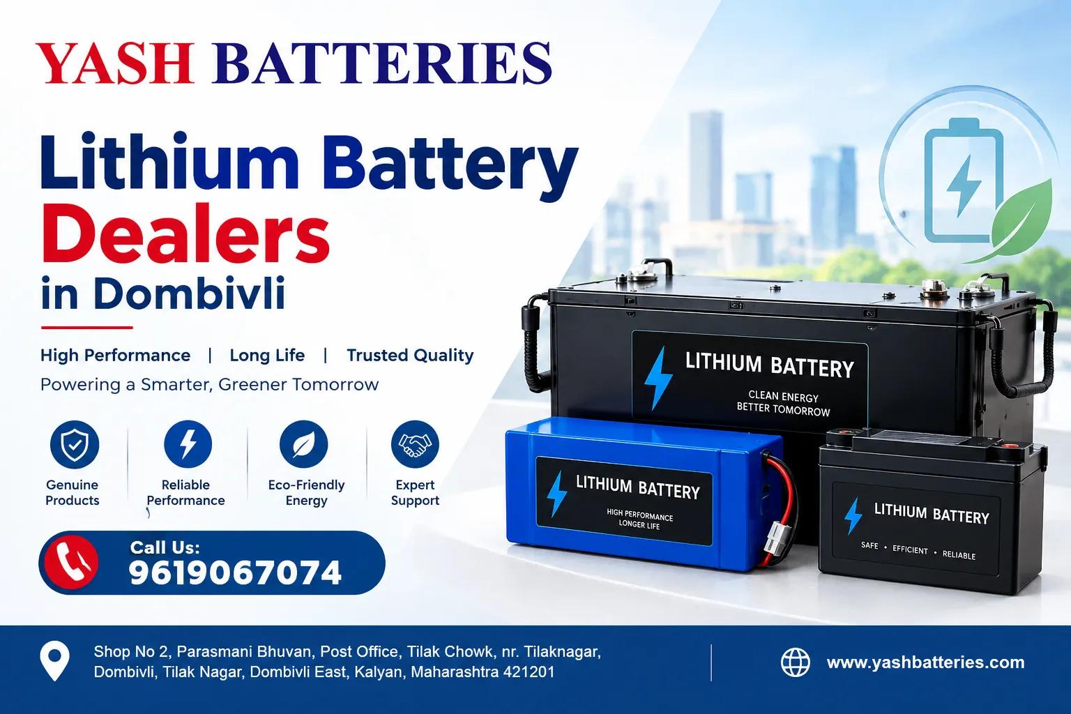 Lithium Battery Dealers in Dombivli – Yash Batteries